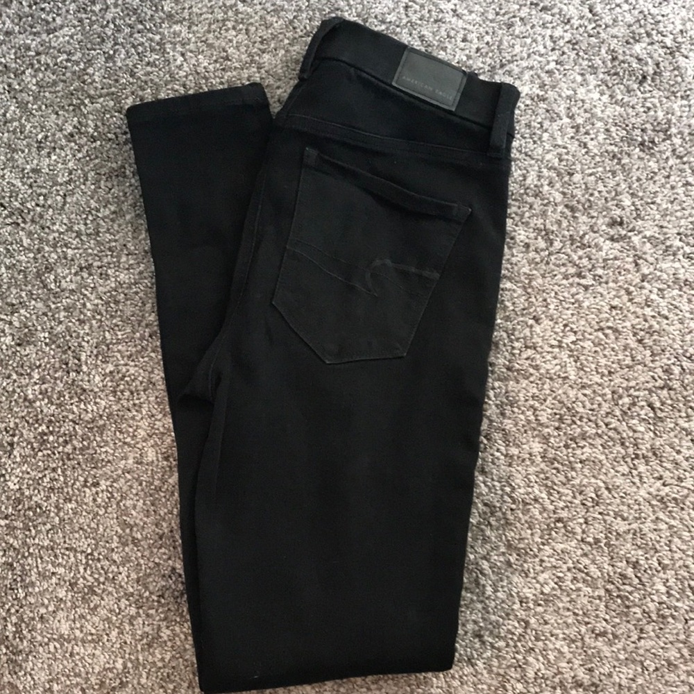 Black curvy super high rise black jegging